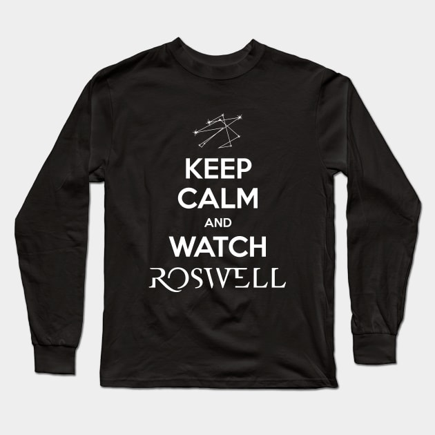 Keep Calm and Watch Roswell Long Sleeve T-Shirt by BadCatDesigns